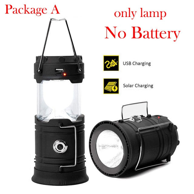 Solar Powered LED Camping Lanterns-USB Rechargeable Emergency