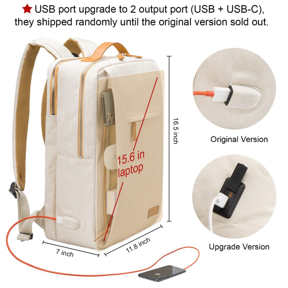Multifunctional USB Charging Notebook Computer Backpack for Students and Travelers