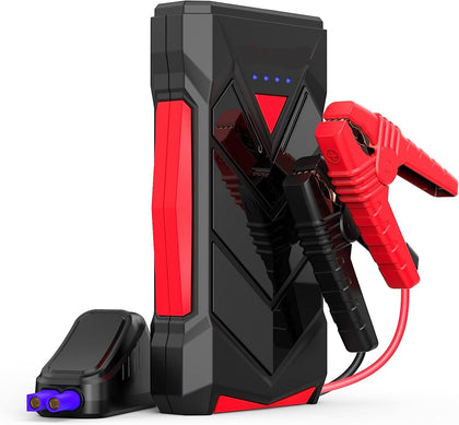 Portable12V Car Battery Jump Starter Power Pack with USB Quick Charge and Built-in LED Light