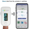 Bluetooth Pulse Oximeter Fingertip | Blood Oxygen Saturation & Heart Rate Monitor | Compatible with iOS & Android Smartphones