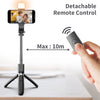 Portable Selfie Stick with LED Ring Light, Remote Compatible with iPhone and Android  for iPhone and Android