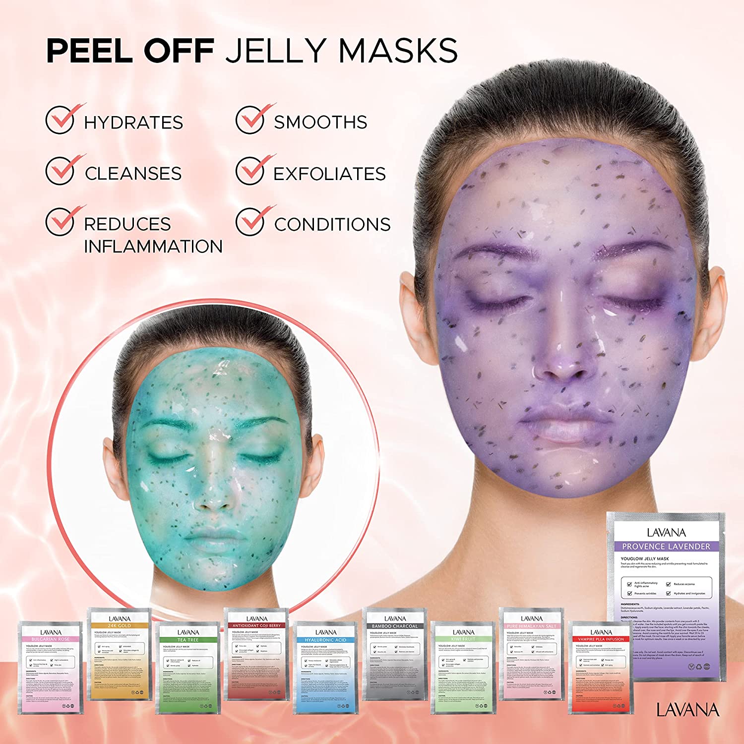 Cysos 10 Pack Jelly Face Mask Peel Off Face Treatment