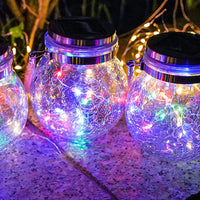 LED Ball Glass Waterproof Outdoor Garden Hanging Lamp Solar Light - Multicolor - Cysos Electronics