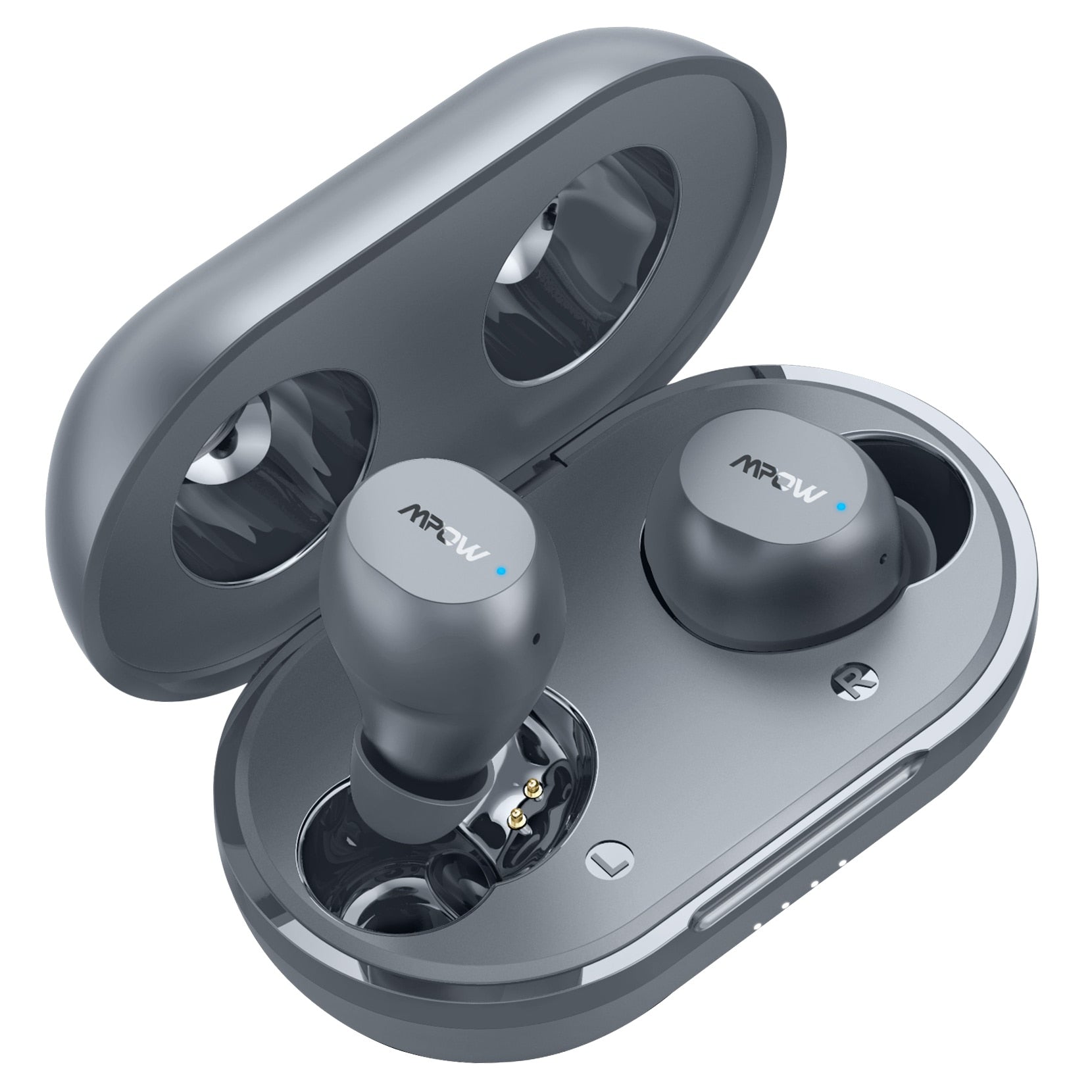 Wireless Earbuds with Charging Case, Waterproof 25H Playtime Twin/Mono Mode Stereo Earphones