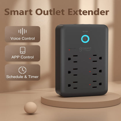 P2 Black USB Wall Socket Smart Plug Wall Outlet Extender - Cysos Electronics