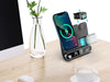 3 in 1 Fast Multifunctional Wireless Charger Stand with LED Digital Clock and Universal Compatibility