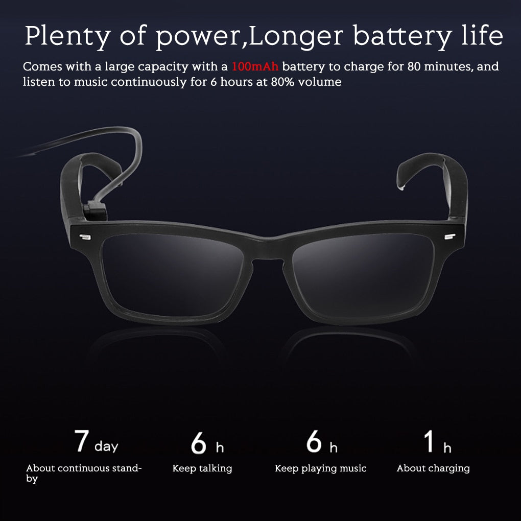 Wireless Bone Conduction Sports Glasses with Bluetooth for Phone
