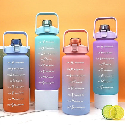 2L Motivational Removable Straw - Leakproof Fitness Sports Water Bottle - Cysos Electronics