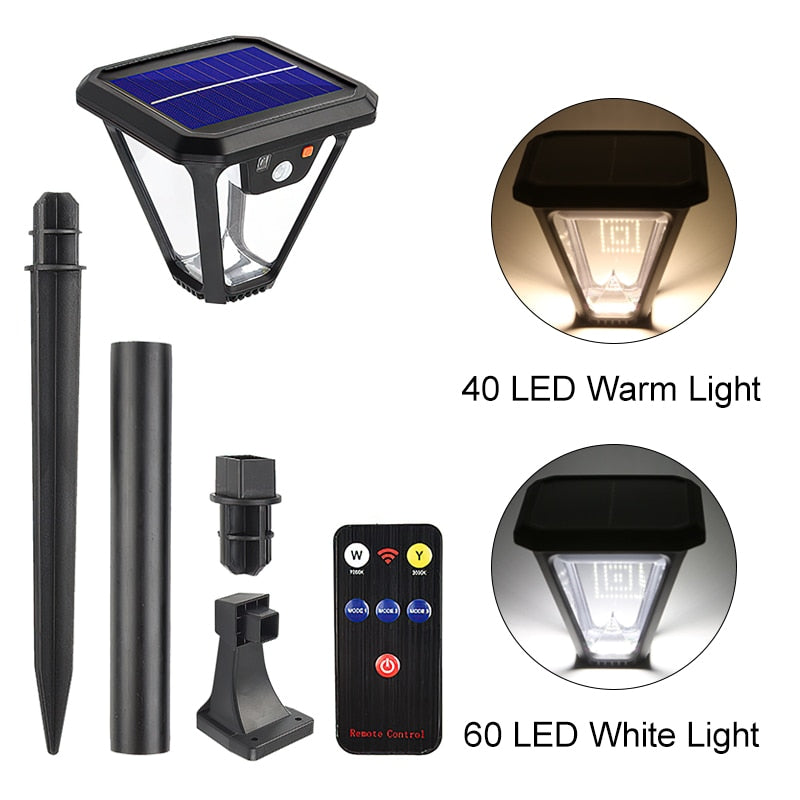 Solar Motion Sensor Waterproof Outdoor  Lights with Remote  and USB Charging