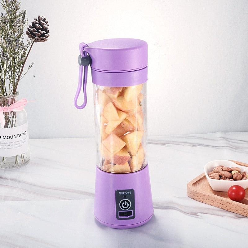 Portable Multifunction USB Rechargeable Electric Juicer for Smoothie and Protein Shakes Fruit Mixer