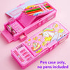 Cute Cartoon Pencil Case with Mechanical Combination Lock for Students