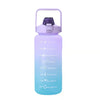2L Motivational Removable Straw - Leakproof Gradient Water Bottle