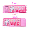 Cute Cartoon Pencil Case with Mechanical Combination Lock for Students