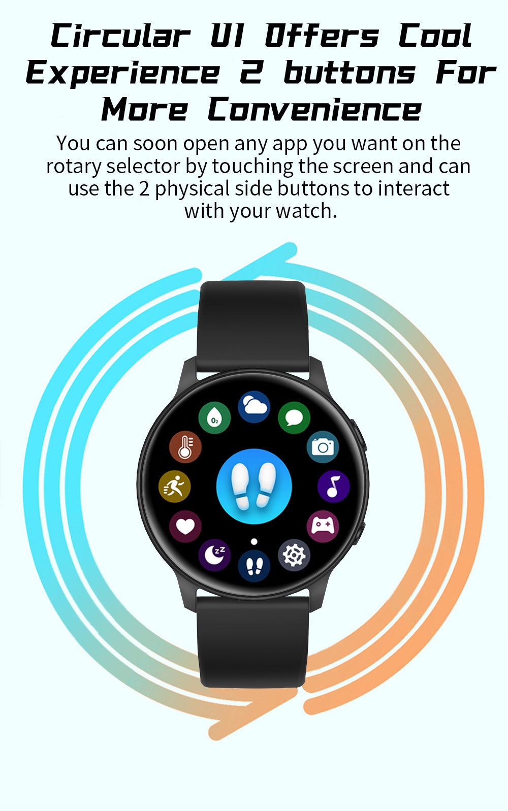 Smart Full Touch Screen IP68 Waterproof Sports watch