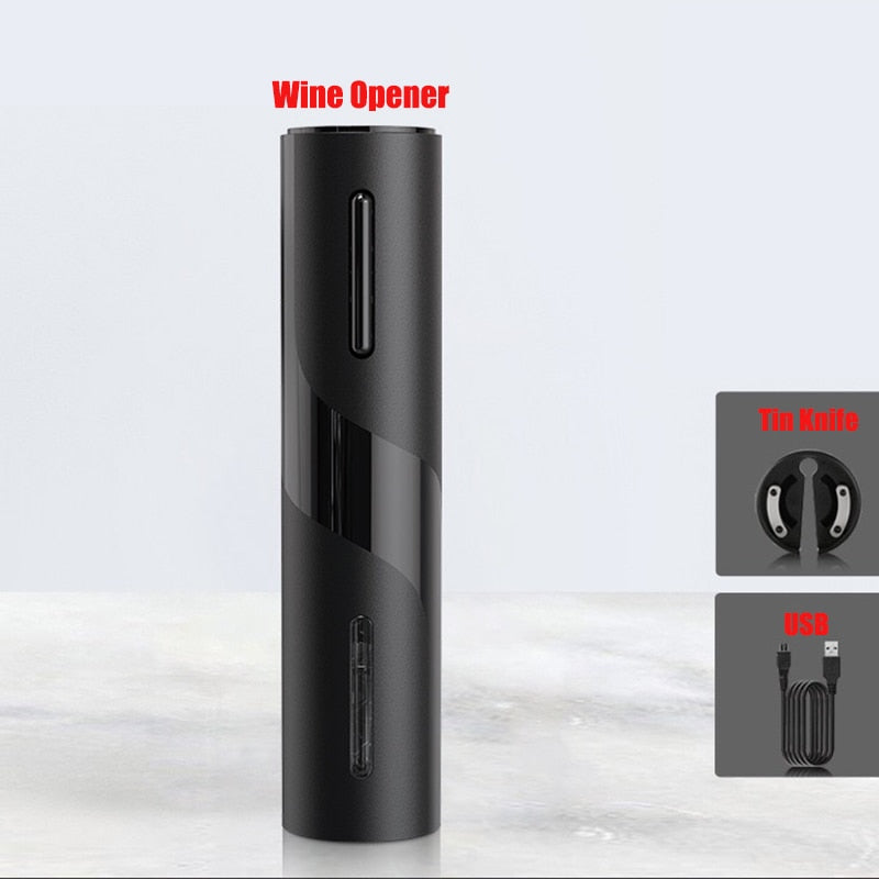 Wine Opener with Automatic Corkscrew and Cap Opener