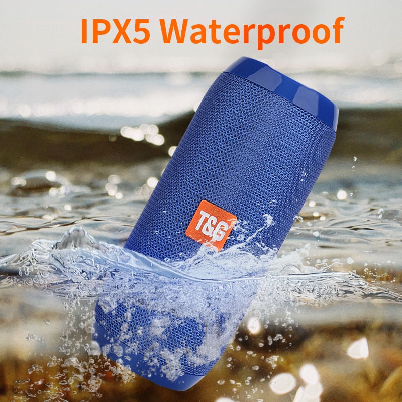 TWS Bluetooth-compatible Portable Waterproof Speaker with Bass Stereo and Support FM Radio
