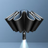 Auto Open Close Light-emitting LED Reverse Ten-bones Three-folding Umbrella