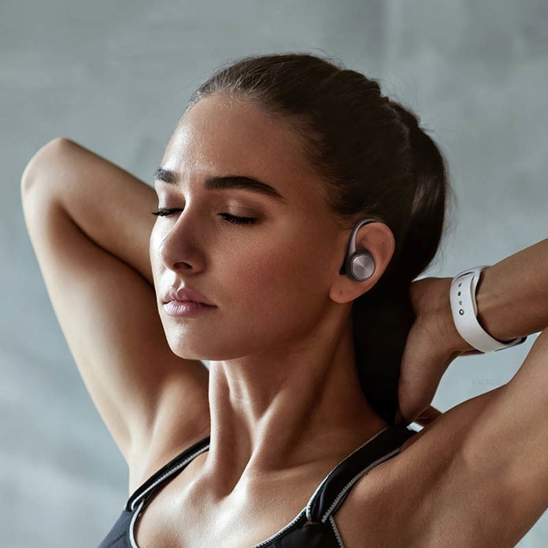 Sports TWS Bluetooth HiFi Stereo Music, Waterproof, Gaming Ear Hook Earbuds