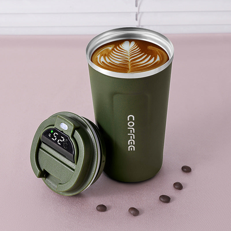 Travel Coffee Cup with Temperature Display